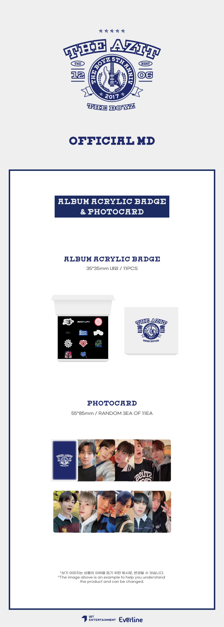 THE BOYZ THE AZIT Goods - ALBUM ACRYLIC BADGE & PHOTOCARD